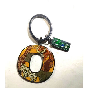 The Oklahoma City Zoo The Big O Lions Tigers Souvenir Keychain Enamel Metal